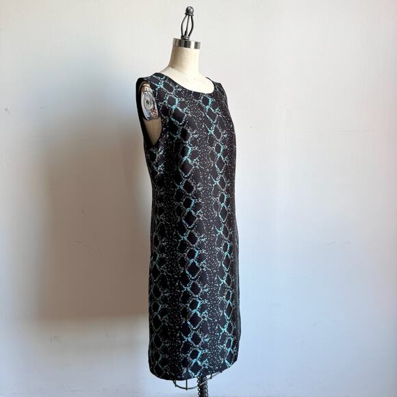 DIANE VON FURSTENBERG Bold Print Black 2 Piece Set - Sheath Dress & Jacket - Picture 3 of 15